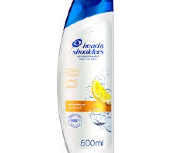 HEAD & SHOULDER ANTI DANDRUFF CITRUS FRESH SHAMPOO 600ML